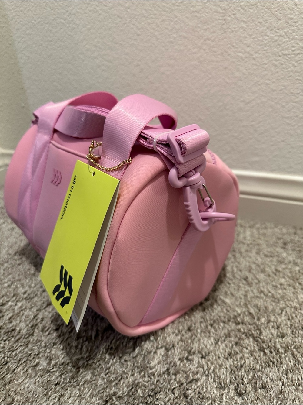 all in motion Pink Mini Duffle Crossbody Bag with Adjustable Strap - Picture 2 of 3